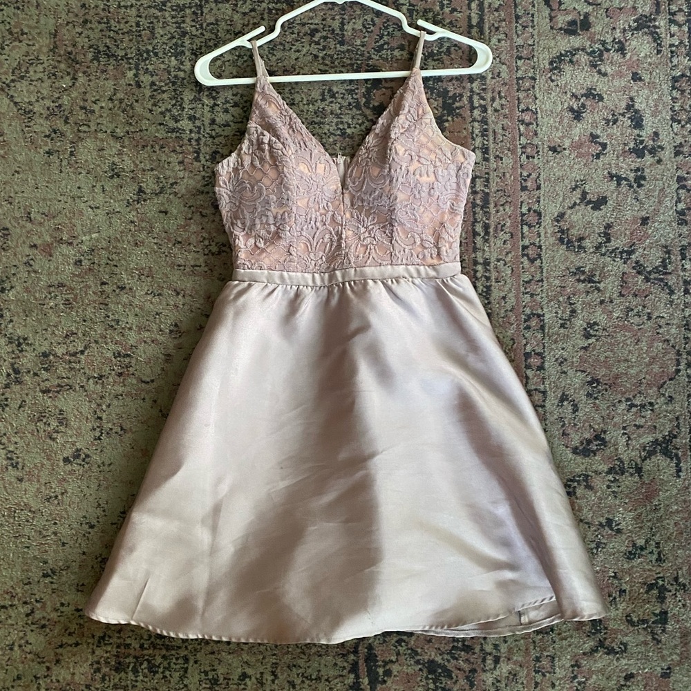 Lilac lace homecoming dress
